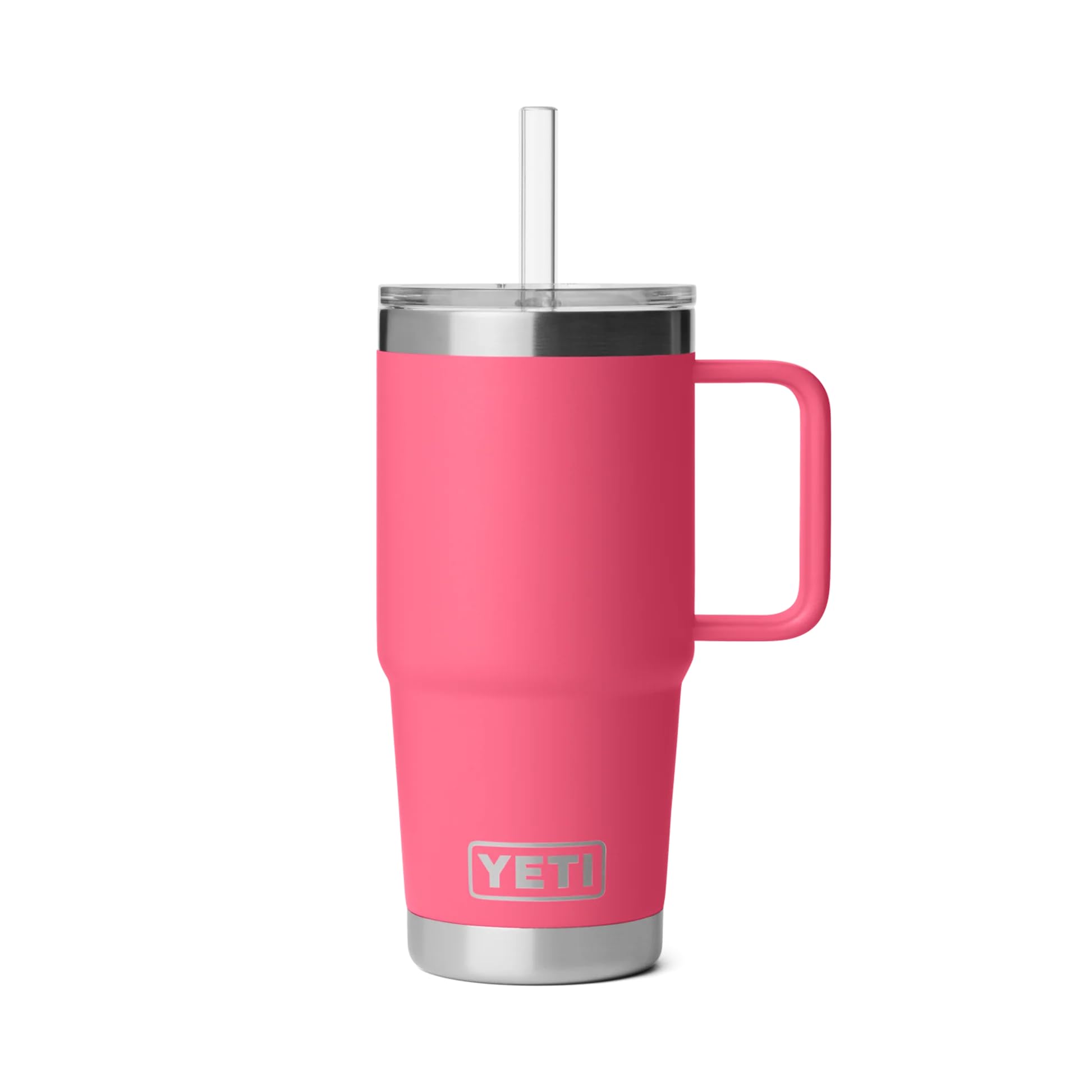 YETI Rambler - Taza de acero inoxidable aislada al vacío con tapa Stronghold, rosa tropical, 739 ml
