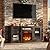 WLIVE Fireplace TV Stand for 65" TV, Entertainment Center with 18 Inch Electric Fireplace, TV Console with Open Shelves for Living Room, Rustic Brown