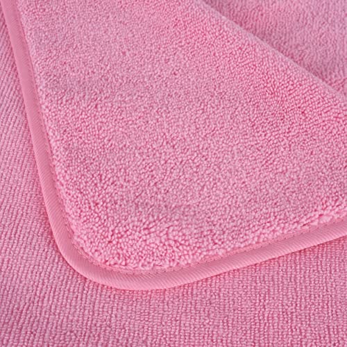 Polyte Microfiber Quick Dry Lint Free Bath Towel, 57 X 30 In, Pack Of 4 (Pink) #TOP1
