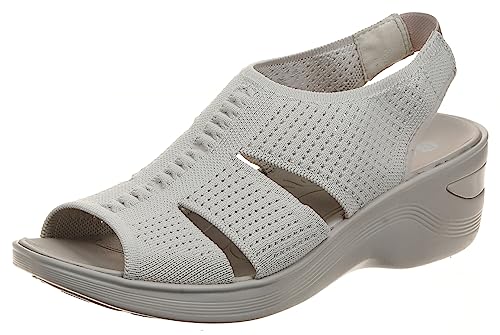 BZees Women's Double Up Wedge Sandal Heeled