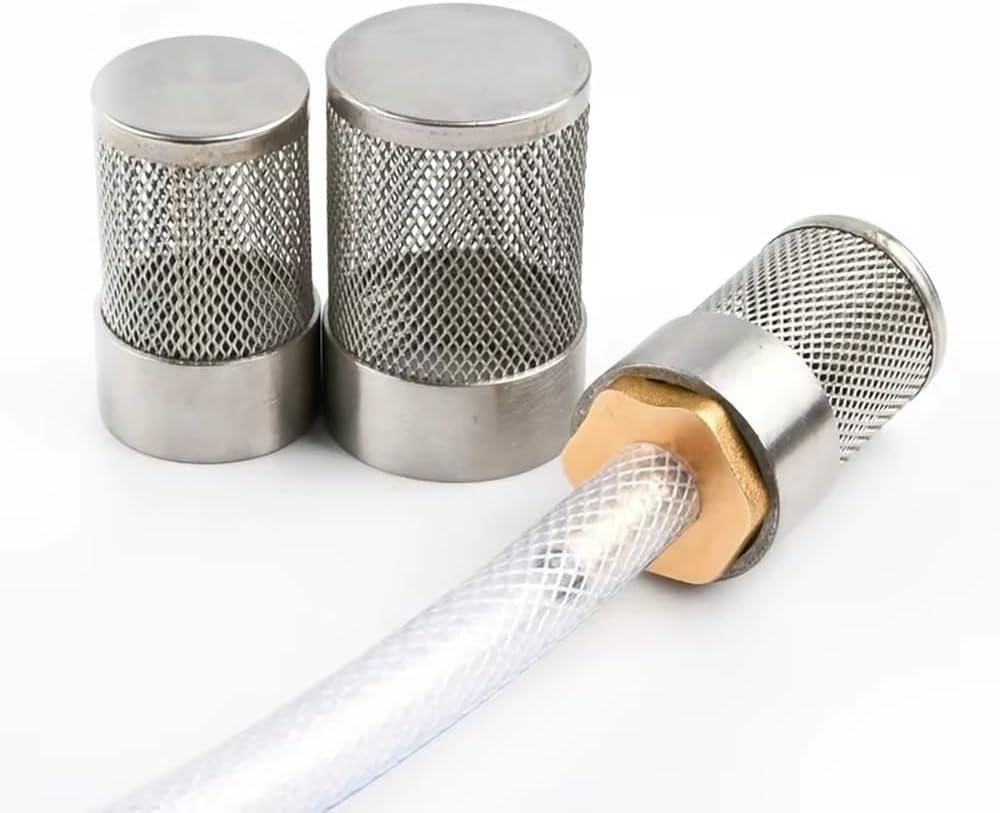 1pc Stainless Steel Water Filter - SS304 Mesh Screen for Irrigation, Aquarium, and Pump Hose - 1/2" to 4"(2inch Short)