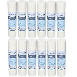 10x Wessper 10″ Polypropyleen Schuim Sediment Vervanging Filter voor Omgekeerde Osmose – 5 Micron