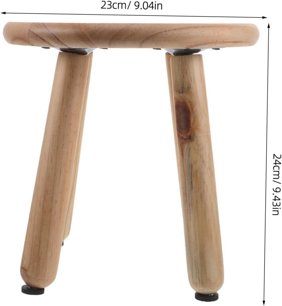 STOBAZA Wooden Step Stool with Four Legs, Small Beige Wood Stool with Smooth Structure and Multipurpose Functionality, for Kitchen and Bedroom Use