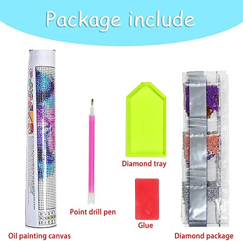 DIY 5D Diamond Painting Kits for Adults, Diamond Art Crystal Moon Diamond Painting Full Drill Crystal Rhinestone Embroidery Craft Kits for Home Wall Decor Gifts 12X16Inch - Image 4