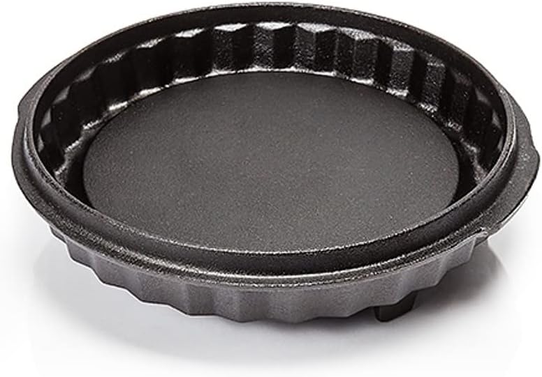 Petromax Cake Pan with Tarte Case Lid, Bake Over a Campire with the Cast Iron Ring Cake Pan, Put Charcoal on Lid or Use for Baking Tarts, 9.3" x 6.4"