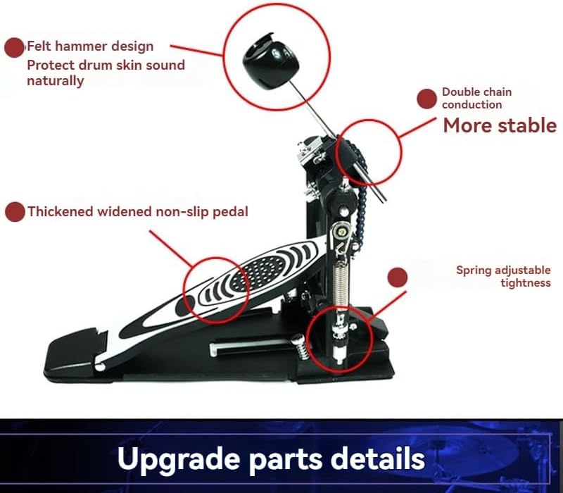 Bass drum pedal,Double chain pedal,Single pedal hammer, bass drum pedal hammer, drum practice instrument accessories