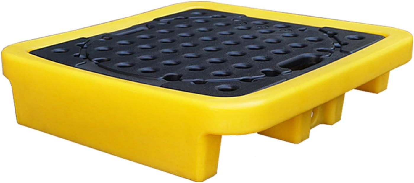 Drum Containment Spill Pallet, Plastic Pallet Stackable Modular Platform, Industrial Nestable Load Oil Drums Leak-Proof Tray(68x68x10cm/1pcs)