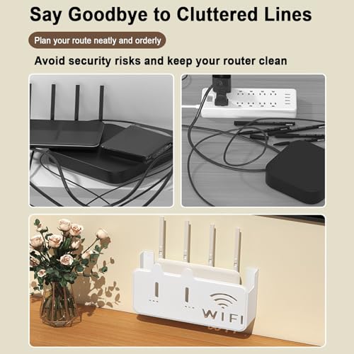 Boîtier de rangement WiFi pour cacher les câbles et ranger le modem - 5