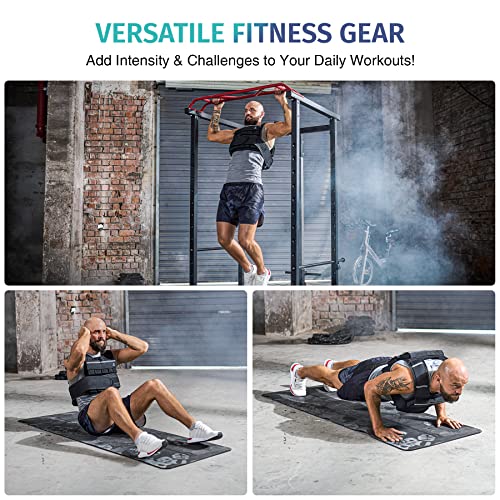 ZELUS Adjustable Weighted Vest Pure Iron Fitness Vest, Adjustable Vest for Cardio and Strength Training and Weight Loss (20 kg) - Image 6