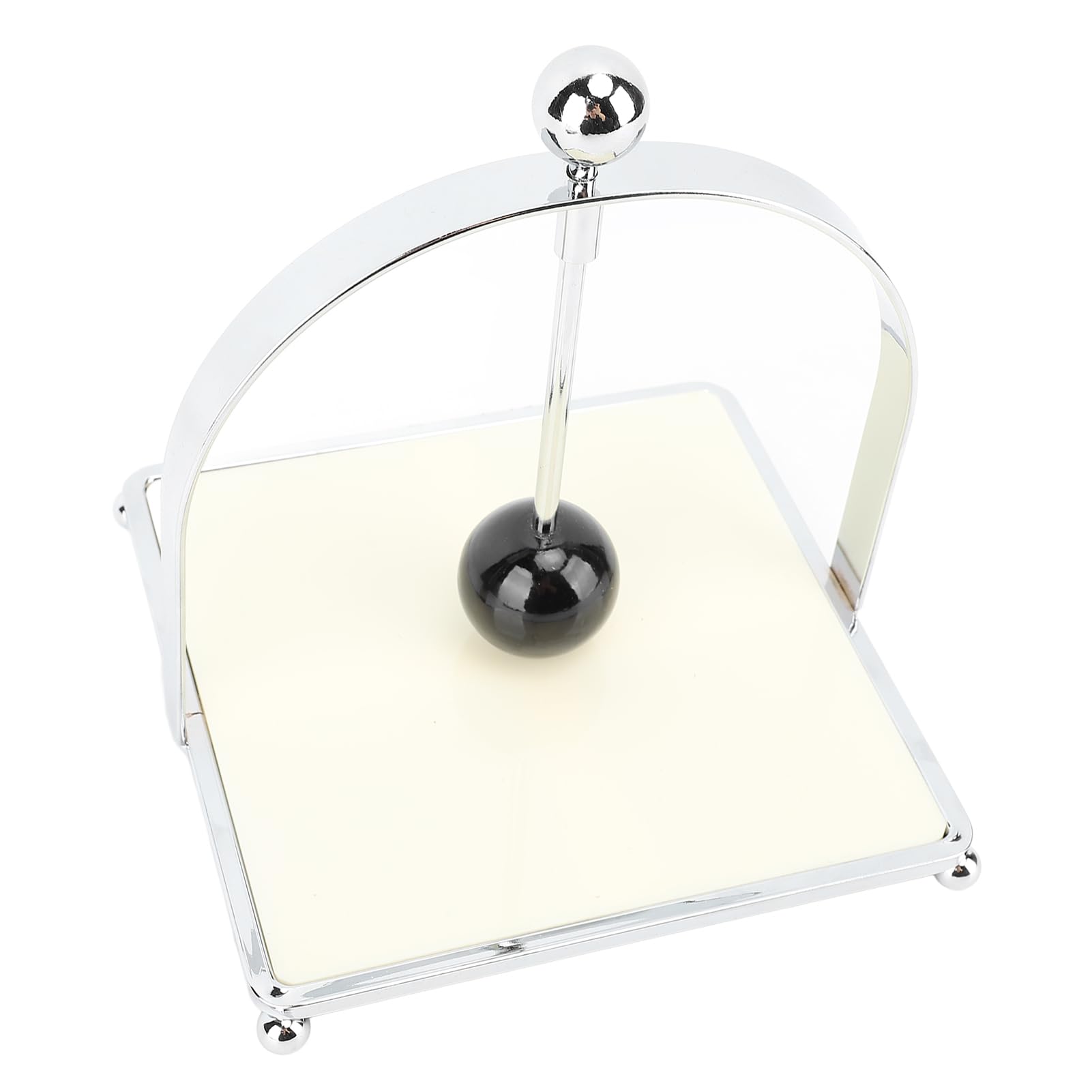 Ejoyous Servilletero para Mesa Dispensador de Servilletas Cuadrado de Hierro y Madera Compuesta 5,91 X 5,91 X 6, Pulgadas Diseño Plano que Ahorra Espacio con Prensa para Cocina Comedor Restaurante
