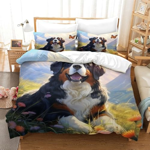Housse de couette Mastiff Tibétain lit double parure ultra douce - 3
