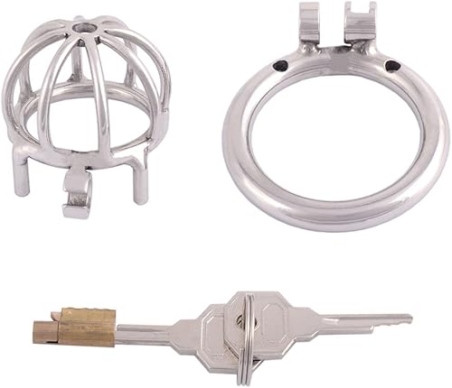 Miniatura 9 de TERNENCE Dispositivo de castidad masculino de metal pequeño de acero 304 acero inoxidable cómodo jaula de polla para adultos juguete sexual D240 157