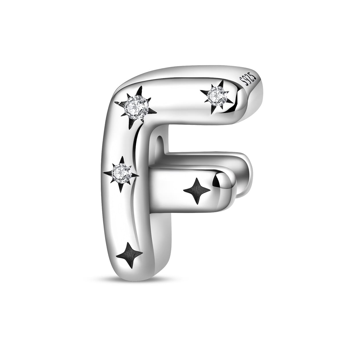 QIKAOLA 925 Sterling Silber Buchstabe Charms A-Z Alphabet Pe