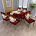 Muuyi Christmas Chair Covers Stretch Chairs Slipcovers, Washable Protector Cover Seat Slipcover for Dining Room Ceremony Hotel, ChrismasBell - 4Pack
