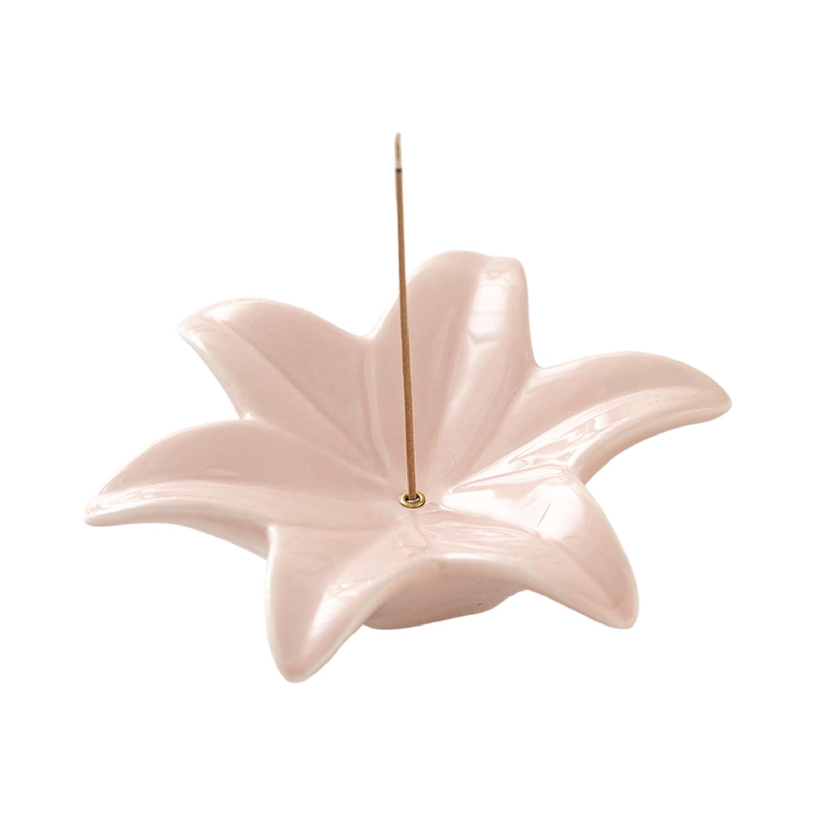 Home Scent Stick Holder Ceramic Flower Tray 5.51 X 1.57 In, Compact Stand for Desk Shelf Room Decor Accent for Calm Spaces Scent Stick Stand Floral Ceramic Tray Home Decor Holder Yoga Room Particle