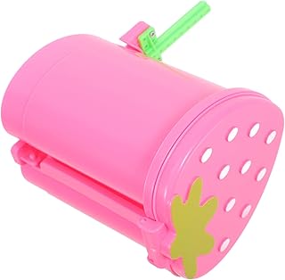 DRESSOOS Tapa de Bote de Basura Compacto para Escritorio Bote de Basura Pequeño para El Hogar La Oficina El Baño Bote de Basura con Forma de Fresa Color Rosa