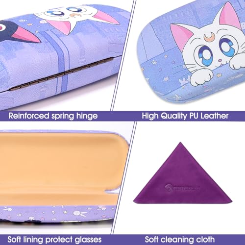 Image of PERFECTSIGHT Hard Shell Eyeglasses Case, Kawaii Protective Glasses Case for Kids, Cute Eyeglass Case for Women Men Girls