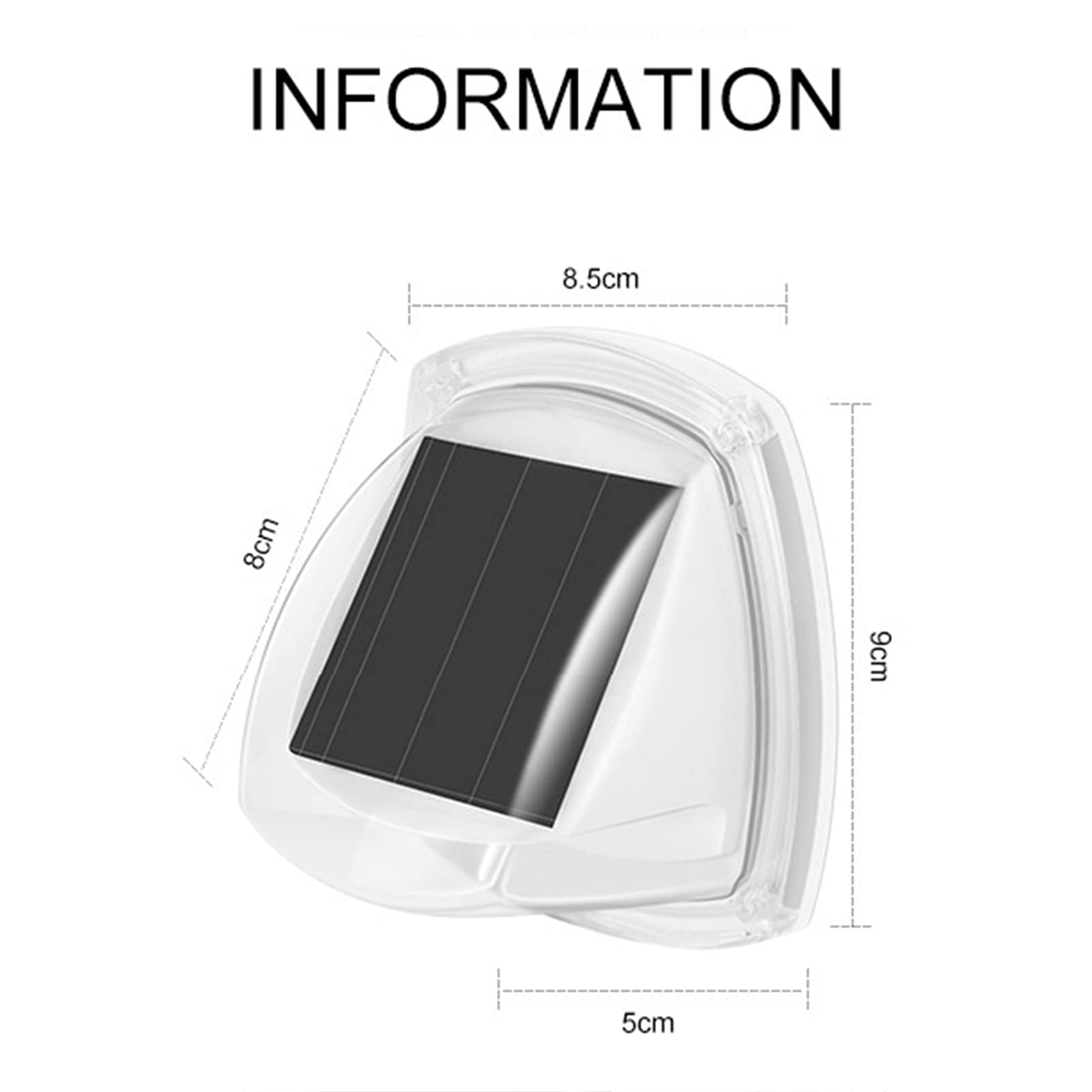 Lampy solarne na zewnątrz, 4 sztuki solarne światła ścienne LED wodoodporne solarne światła płotowe światła schody do poręczy, tarasu, podwórka, słupka i podjazdu, ciepłe światło