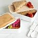 Navaris Recipiente hermético Tipo bento - Fiambrera con 2 Compartimentos Cubiertos y...