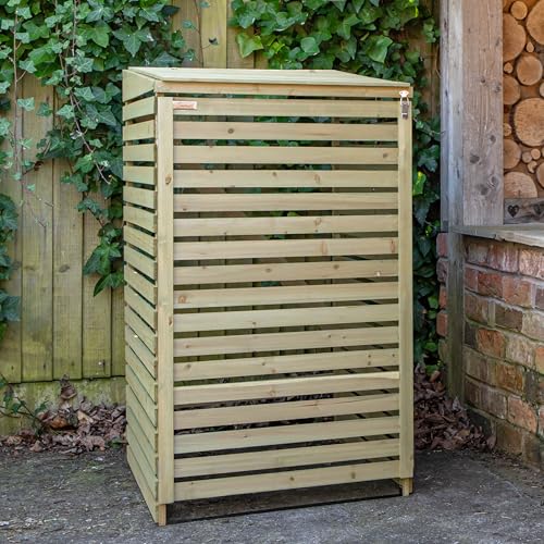 68cm x 1.2m Wooden Outdoor Garden Single Wheelie Bin Store Storage - Garden Bin Storage box, Wheelie Bin Hideaways, Bin Shed