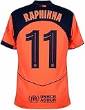 Raphinha Soccer Jersey Fan Version - Home, Away & 3rd Kit (US, Alpha, Medium, Regular, Regular, 3rd Kit Orange Neon)