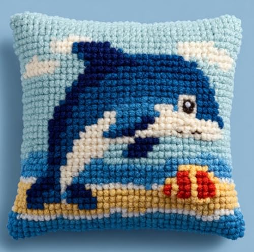 Kit crochet de loquet dauphins pour apprendre la tapisserie