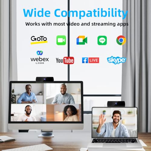 Image of 1080P HD Webcam, USB Plug & Play Computer Camera, Auto Low-Light Streaming Camera, Noise-Canceling Microphone Web cam - for Video on Laptop & Desktop