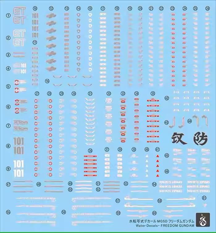Amazon | 〔MGSD〕フリーダム用水転写式デカール (SD/SEED