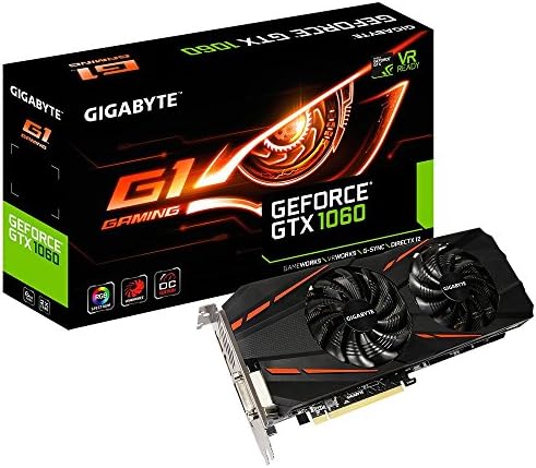 Gigabyte Geforce GTX 1060 G1 Gaming Gv-N1060G1GAMING-6Gd REV2 Graphics Cards Graphic Cards GV-N1060G1GAM-6GD R2