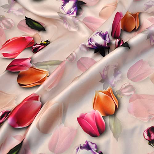 HARICSET 140 cm Breit Satin Stoff Seidentaft Stoff Meterware Zum NäHen Von Kissen Tischdecken Und BettwäSche Abendmode Blusen Und Kleidern Brautmode(Size:1.4 * 20m,Color:1#)