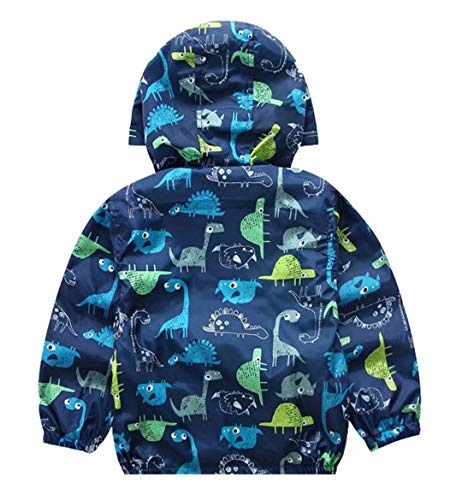 Boys' Hooded Dinosaur Jacket Windbreaker Outerwear2