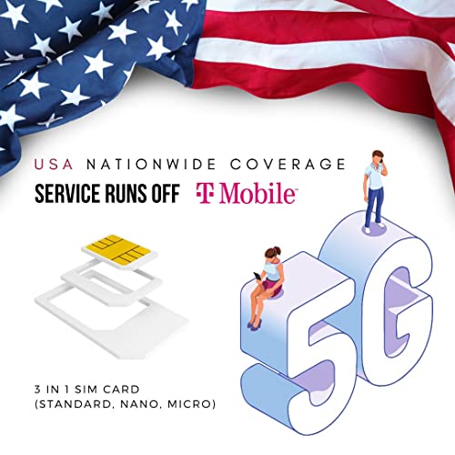 Jethro Mobile (1 Month) | 3GB/Month | Unlimited Talk Text & Data | 3-in-1 Prepaid Sim Card USA | Bring Your Own Cell Phone