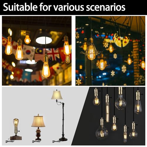 Lamp Rewire Kit, 10 Foot Matching Cord, 2 Way Socket and Essential Hardware, Table and Floor Lamps Socket Replacement, Rewire and Repair, DIY Light Making Kit (Gold) by L&M LUJOMTL - Used condition - Image 7
