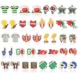 MARFOREVER 40Pcs/20 Pairs Sport Charms Football Charms for Jewelry Making, Assorted...