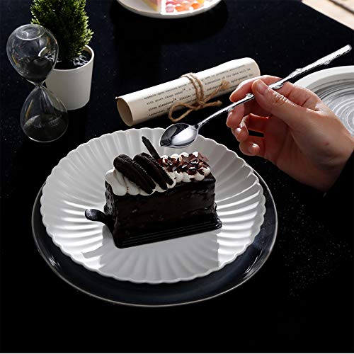 Hissf Long Handle Spoons Iced Tea Spoons, Coffee Spoons, 18/10 Stainless Steel Stirring Spoons For Tea, Dessert, Cocktail, 4Pcs Twig Leaf Spoons, 8.66-Inches #TOP4