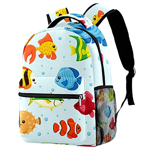 Sac à dos décontracté motif vache vert et multicolore au design grand volume