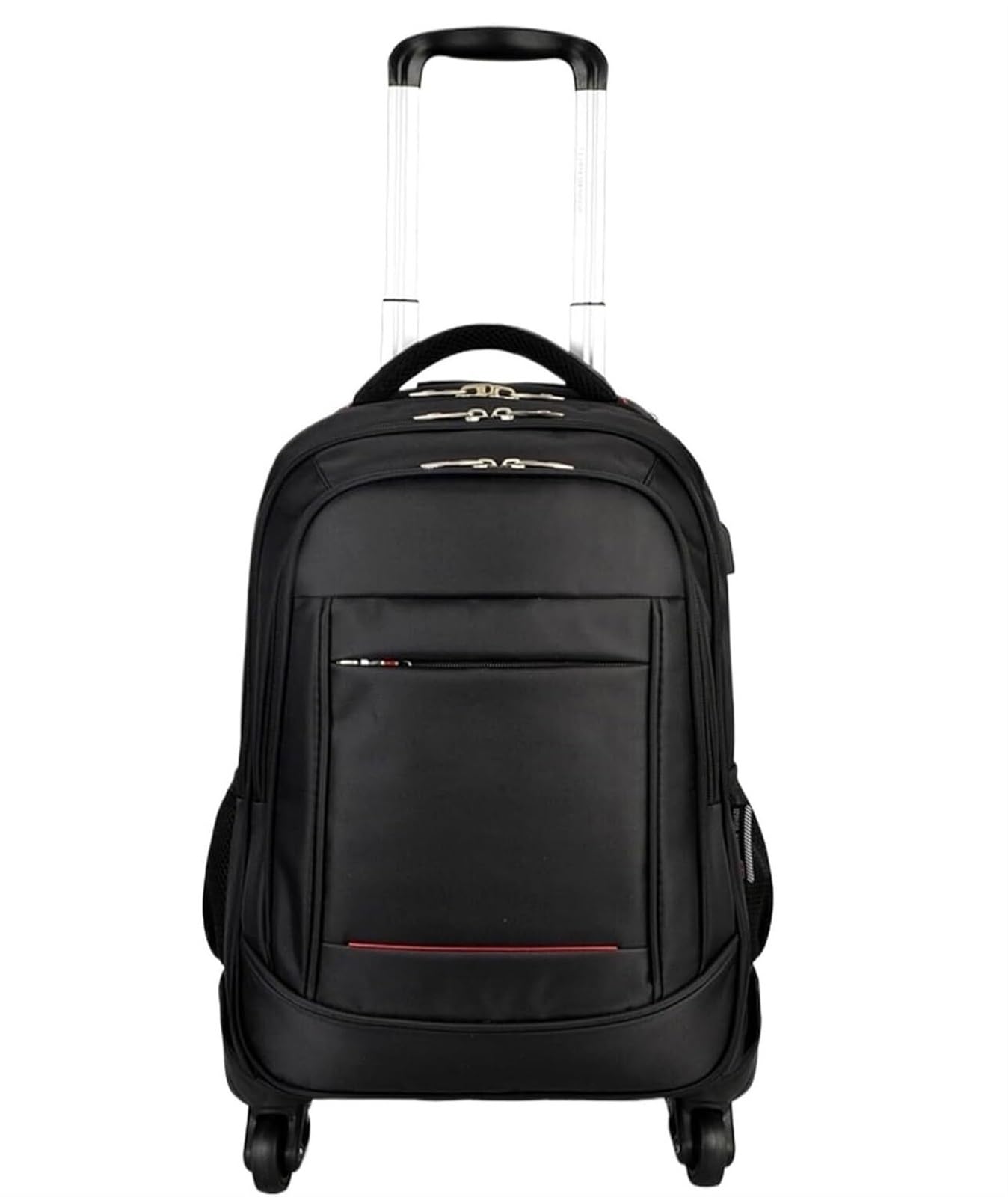 Walizka Podróżna Walizki na kółkach Wielofunkcyjna, lekka walizka nocna na kółkach do podróży Walizka Kabinowa (Color : Black, Size : 22")