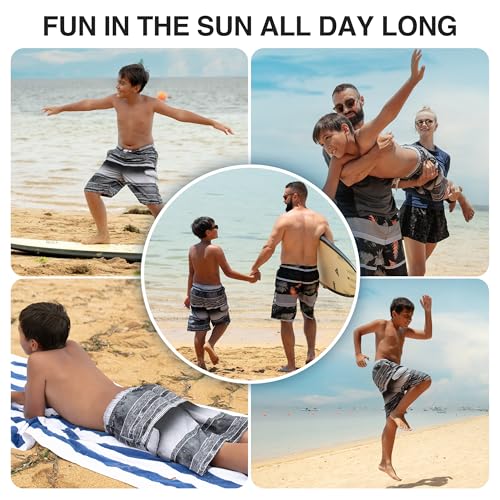 Image of Kanu Surf Boys' Toddler Vector Plaid Swim Trunks