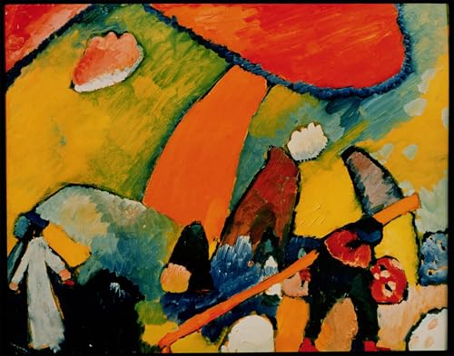 Art portrait reproduction d'art de Kandinsky sur toile premium pour décoration murale 60x90