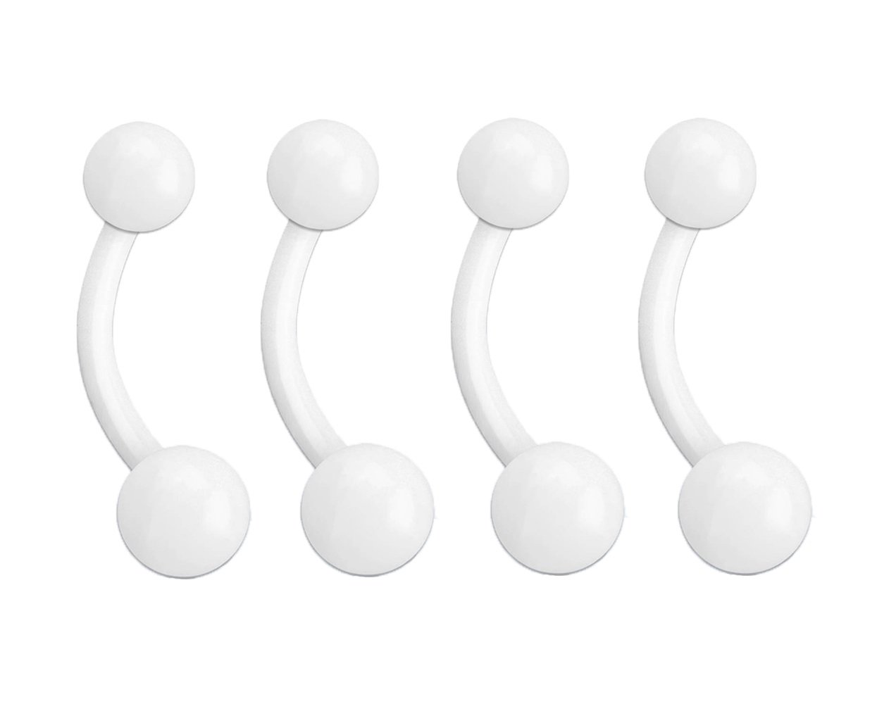 Set of Four Bioflex 14GA Flexible Belly Button Retainer Rings-image-5