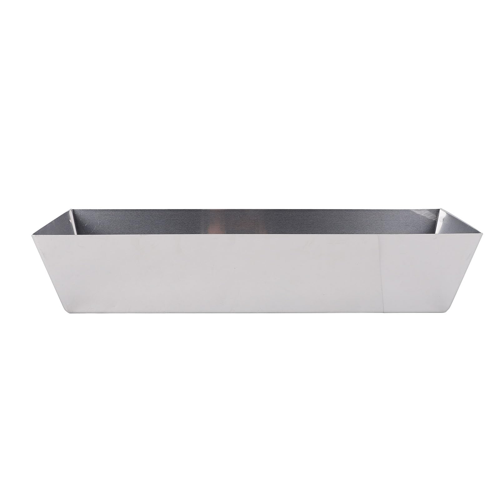Bandeja de acero inoxidable de 14 pulgadas, bandeja de herramientas de paneles de yeso suave y duradera para mezclar cemento, mortero, masilla y pintura.