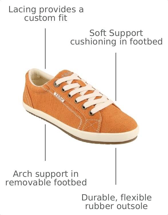 Image of Taos Star Women's Sneaker - Iconic Style with Canvas Design for Everyday Adventures - Custom Fit Lacing and Premium Removable Footbed with Arch Support for All Day Comfort