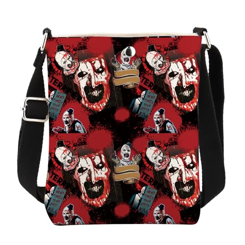 VAMSII Clown Movie Crossbody Bag Movie Fans Gifts Horror Movie Lover Gift Clown Movie Ar Merch (TERRIF MB)