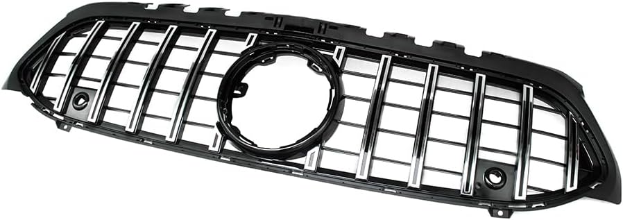 Front GT R Style Grille Grill For Mercedes A-Class W177 A200 A250 A35 AMG 2019-2022 (Silver)