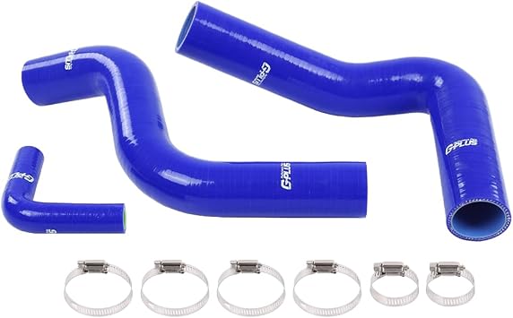 G-PLUS Blue Silicone Radiator Hose Kit Lower Upper Compatible with Ford Mustang 1964 1965 1966 1967 1968