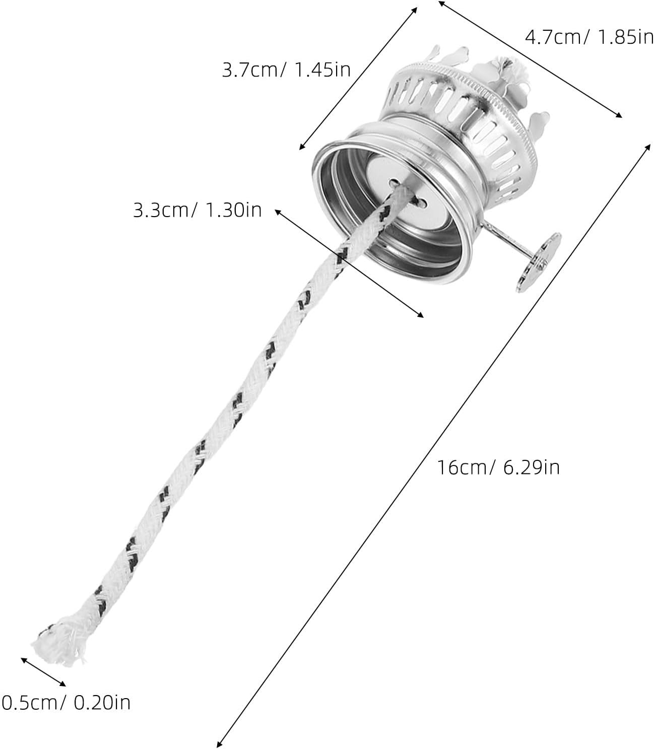 SECFOU 4pcs Oil Lamp Wicks Replacement Parts with Adjustable Base