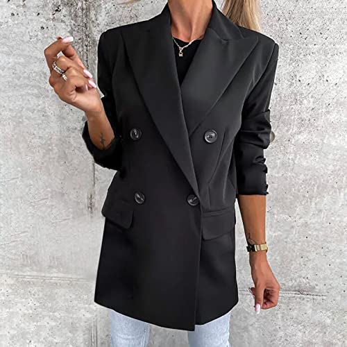 Blazer de trabalho simples casaco elegante para senhoras outono inverno jaqueta manga longa blazers