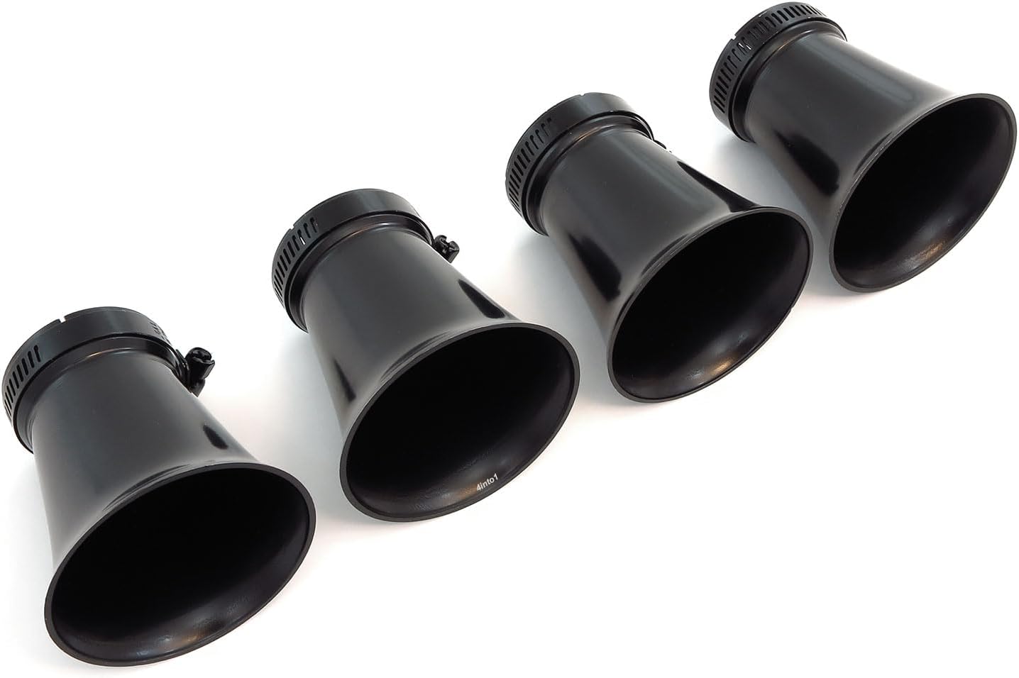 4 Pack Motorcycle Carburetor Intake Air Filter Velocity Stack 35mm Black Fits Honda CB350F 1972 1973 1974 CB400F 1975 1976 1977