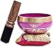 Tibetan Singing Bowl Set - Easy To Play for Beginners - Authentic Handcrafted Mindfulness Meditation Holistic Sound 7 Chakra Healing Gift by Himalayan Bazaar (Orchid)