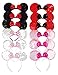 RufnTop Mickey and Minnie Mouse Ears Headband(Sequin Mix Set of 12)